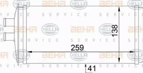 HELLA 8FH 351 333-021 - Scambiatore calore, Riscaldamento abitacolo www.autoricambit.com