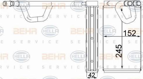 HELLA 8FH 351 333-104 - Scambiatore calore, Riscaldamento abitacolo www.autoricambit.com