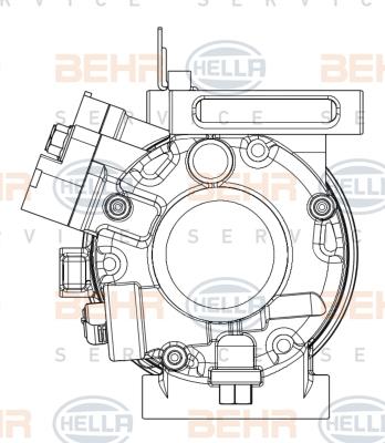 HELLA 8FK 351 008-091 - Compressore, Climatizzatore www.autoricambit.com