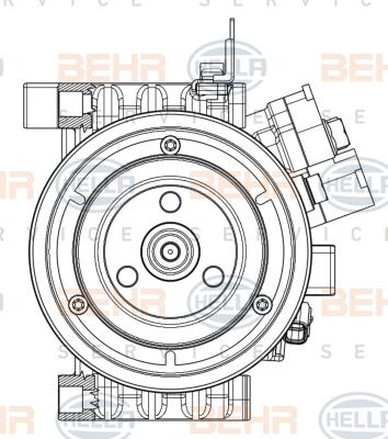 HELLA 8FK 351 008-091 - Compressore, Climatizzatore www.autoricambit.com