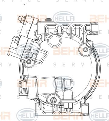 HELLA 8FK 351 008-211 - Compressore, Climatizzatore www.autoricambit.com