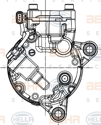 HELLA 8FK 351 007-241 - Compressore, Climatizzatore www.autoricambit.com