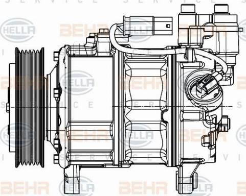 HELLA 8FK 351 007-241 - Compressore, Climatizzatore www.autoricambit.com