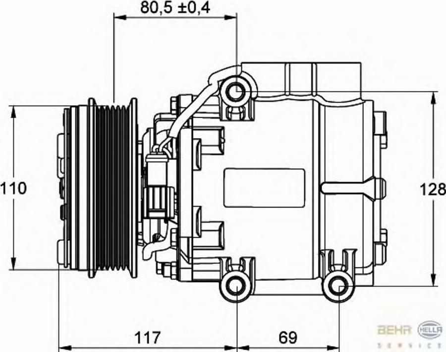 HELLA 8FK 351 109-201 - Compressore, Climatizzatore www.autoricambit.com