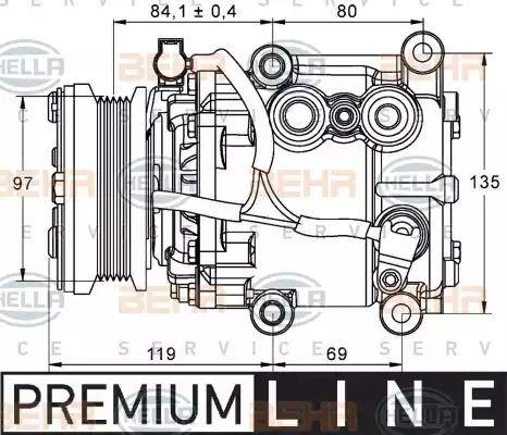 HELLA 8FK 351 113-401 - Compressore, Climatizzatore www.autoricambit.com