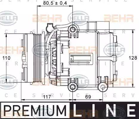 HELLA 8FK 351 113-411 - Compressore, Climatizzatore www.autoricambit.com