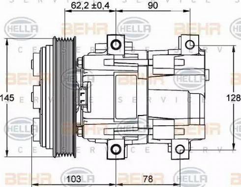 HELLA 8FK 351 113-171 - Compressore, Climatizzatore www.autoricambit.com