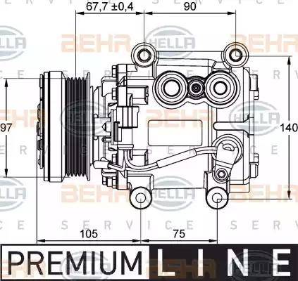 HELLA 8FK 351 134-491 - Compressore, Climatizzatore www.autoricambit.com