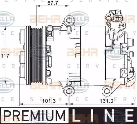 HELLA 8FK 351 334-041 - Compressore, Climatizzatore www.autoricambit.com