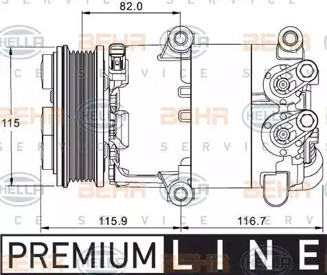 HELLA 8FK 351 334-061 - Compressore, Climatizzatore www.autoricambit.com