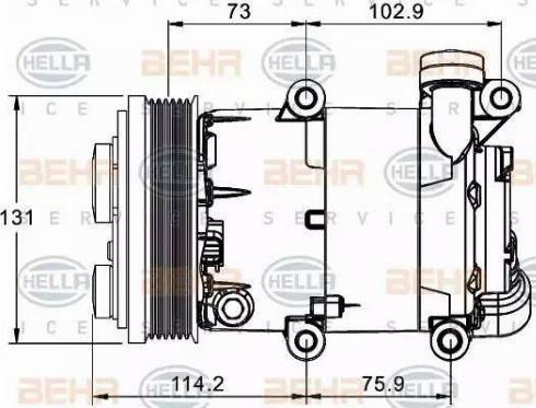 HELLA 8FK 351 334-031 - Compressore, Climatizzatore www.autoricambit.com