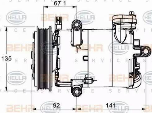 HELLA 8FK 351 334-021 - Compressore, Climatizzatore www.autoricambit.com