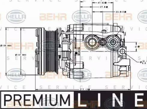 HELLA 8FK 351 334-111 - Compressore, Climatizzatore www.autoricambit.com