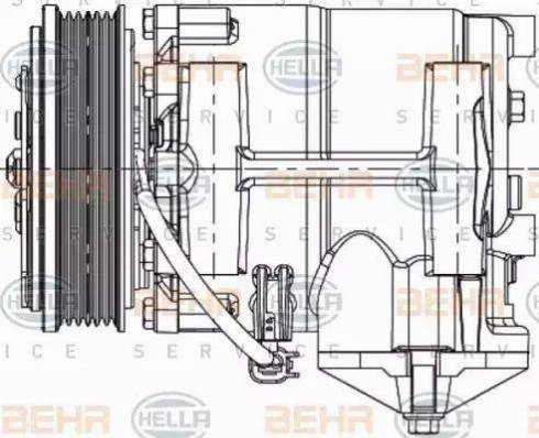 HELLA 8FK 351 334-341 - Compressore, Climatizzatore www.autoricambit.com