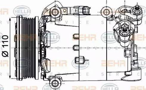 HELLA 8FK 351 334-361 - Compressore, Climatizzatore www.autoricambit.com