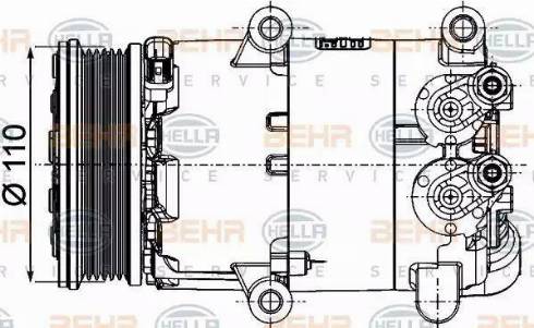 HELLA 8FK 351 334-371 - Compressore, Climatizzatore www.autoricambit.com