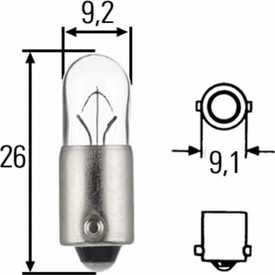 HELLA 8GP 002 067-013 - Lampadina, Luce di parcheggio/posizione www.autoricambit.com