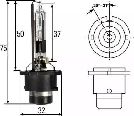 HELLA 8GS 007 001-121 - Lampadina www.autoricambit.com