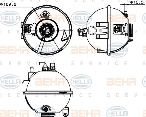 HELLA 8MA 376 799-684 - Serbatoio compensazione, Refrigerante www.autoricambit.com