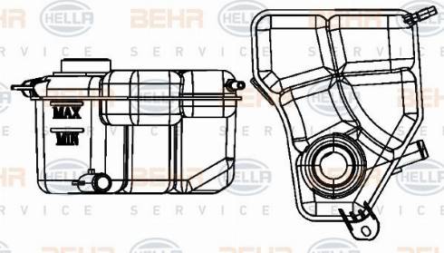 HELLA 8MA 376 756-654 - Serbatoio compensazione, Refrigerante www.autoricambit.com