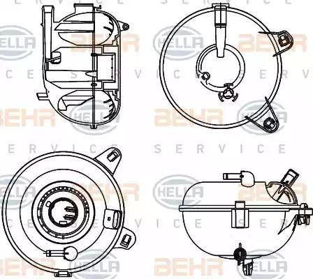 HELLA 8MA 376 702-464 - Serbatoio compensazione, Refrigerante www.autoricambit.com