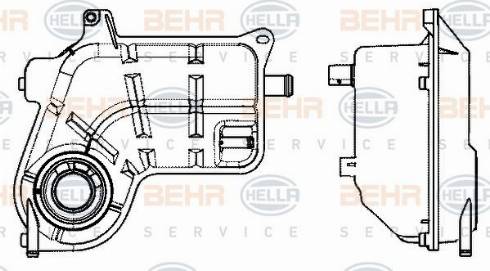 HELLA 8MA 376 702-504 - Serbatoio compensazione, Refrigerante www.autoricambit.com