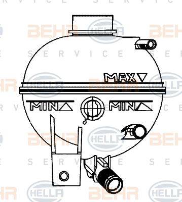 HELLA 8MA 376 702-344 - Serbatoio compensazione, Refrigerante www.autoricambit.com