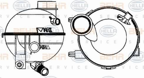 HELLA 8MA 376 702-364 - Serbatoio compensazione, Refrigerante www.autoricambit.com