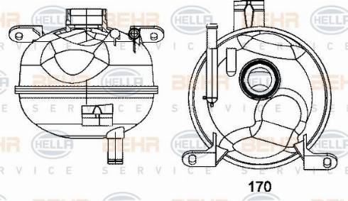 HELLA 8MA 376 702-304 - Serbatoio compensazione, Refrigerante www.autoricambit.com