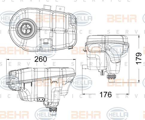 HELLA 8MA 376 730-734 - Serbatoio compensazione, Refrigerante www.autoricambit.com