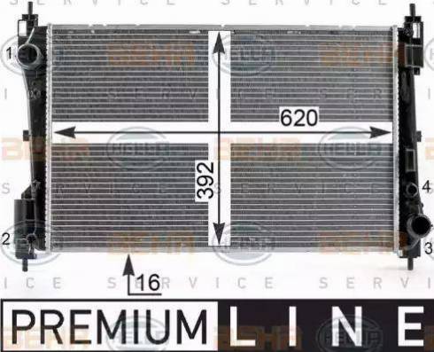 HELLA 8MK 376 900-121 - Radiatore, Raffreddamento motore www.autoricambit.com