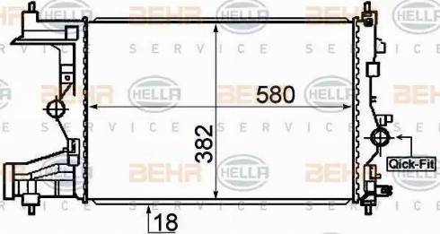 HELLA 8MK 376 910-341 - Radiatore, Raffreddamento motore www.autoricambit.com