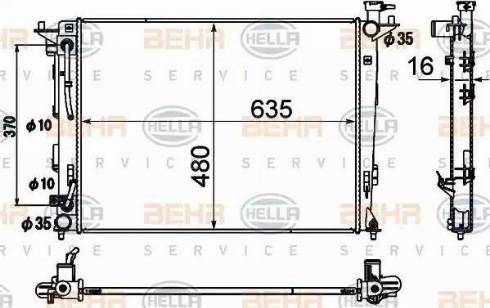 HELLA 8MK 376 790-431 - Radiatore, Raffreddamento motore www.autoricambit.com