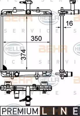 HELLA 8MK 376 749-651 - Radiatore, Raffreddamento motore www.autoricambit.com