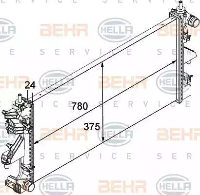 HELLA 8MK 376 745-034 - Radiatore, Raffreddamento motore www.autoricambit.com