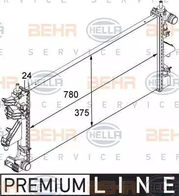 HELLA 8MK 376 745-031 - Radiatore, Raffreddamento motore www.autoricambit.com