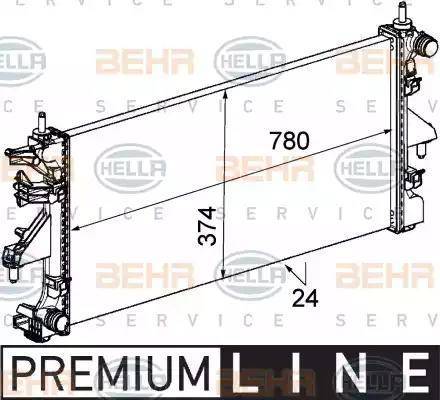 HELLA 8MK 376 745-101 - Radiatore, Raffreddamento motore www.autoricambit.com