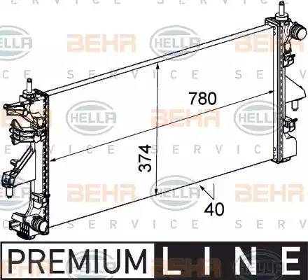 HELLA 8MK 376 745-111 - Radiatore, Raffreddamento motore www.autoricambit.com