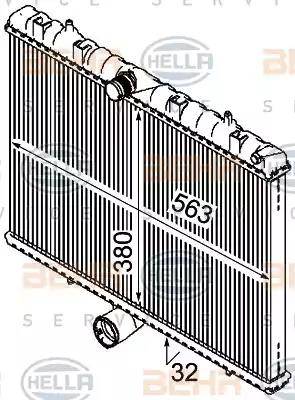 HELLA 8MK 376 745-134 - Radiatore, Raffreddamento motore www.autoricambit.com