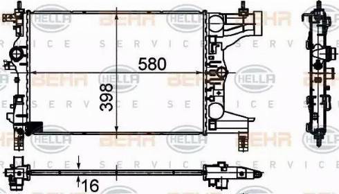 HELLA 8MK 376 748-731 - Radiatore, Raffreddamento motore www.autoricambit.com