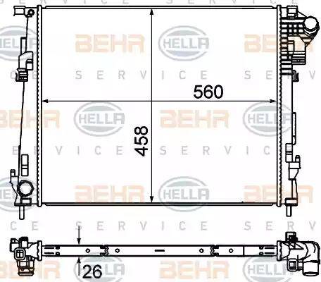 HELLA 8MK 376 759-001 - Radiatore, Raffreddamento motore www.autoricambit.com