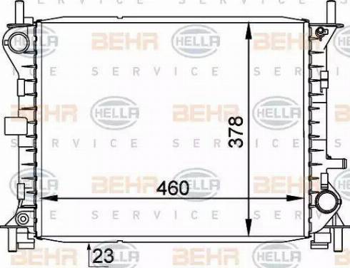 HELLA 8MK 376 754-771 - Radiatore, Raffreddamento motore www.autoricambit.com