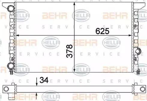 HELLA 8MK 376 753-271 - Radiatore, Raffreddamento motore www.autoricambit.com