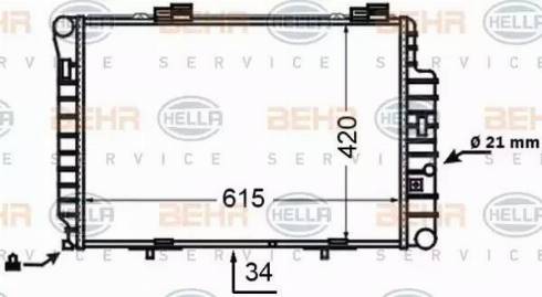 HELLA 8MK 376 769-721 - Radiatore, Raffreddamento motore www.autoricambit.com