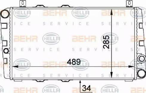 HELLA 8MK 376 764-061 - Radiatore, Raffreddamento motore www.autoricambit.com