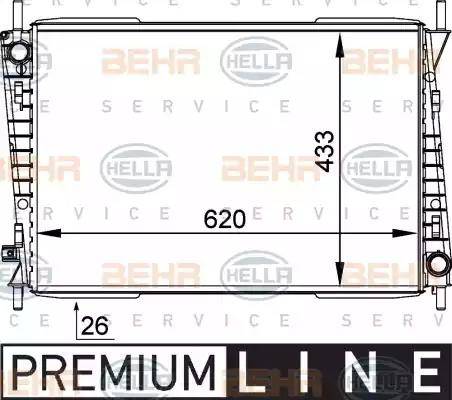 HELLA 8MK 376 764-141 - Radiatore, Raffreddamento motore www.autoricambit.com