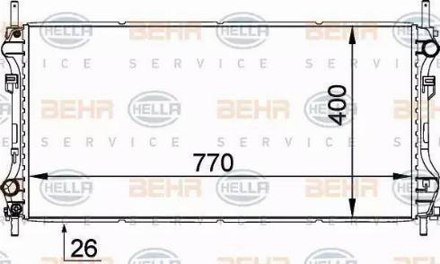 HELLA 8MK 376 764-111 - Radiatore, Raffreddamento motore www.autoricambit.com