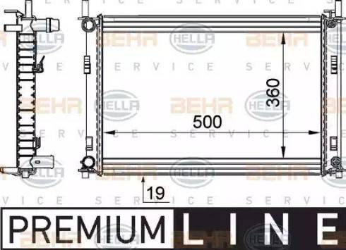 HELLA 8MK 376 764-291 - Radiatore, Raffreddamento motore www.autoricambit.com