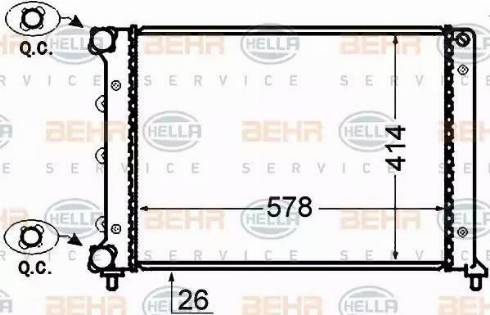 HELLA 8MK 376 766-081 - Radiatore, Raffreddamento motore www.autoricambit.com