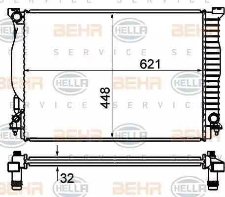 HELLA 8MK 376 766-321 - Radiatore, Raffreddamento motore www.autoricambit.com